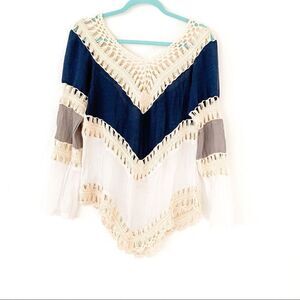 Vintage Knit and sheer top